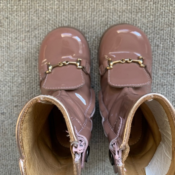 Leather boots for little girls size 4 - Picture 6 of 9